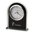 Howard Miller Ebony Luster Glass Arch Clock w/ White Dial